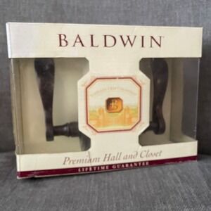 NIB Baldwin Premium Hall & Closet Wave Lever Door Handle‎ Venetian Bronze